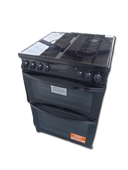 Indesit Electric Cooker (Black | Double Oven and Grill) Ceramic Hobs 60cm