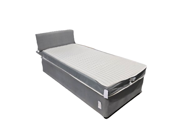 Thumbnail: Grey Single Davin Bed Base Complete 