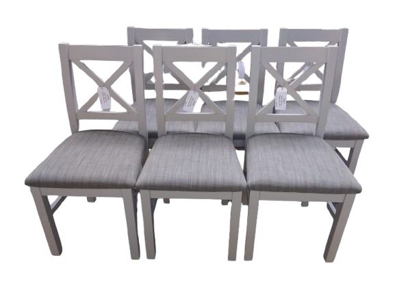 Set of 6 Grey Dining Chairs
