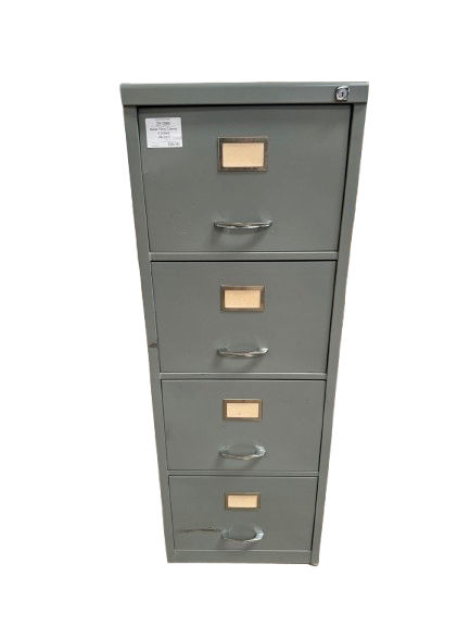 Metal Filing Cabinet 4 Drawer (No key)