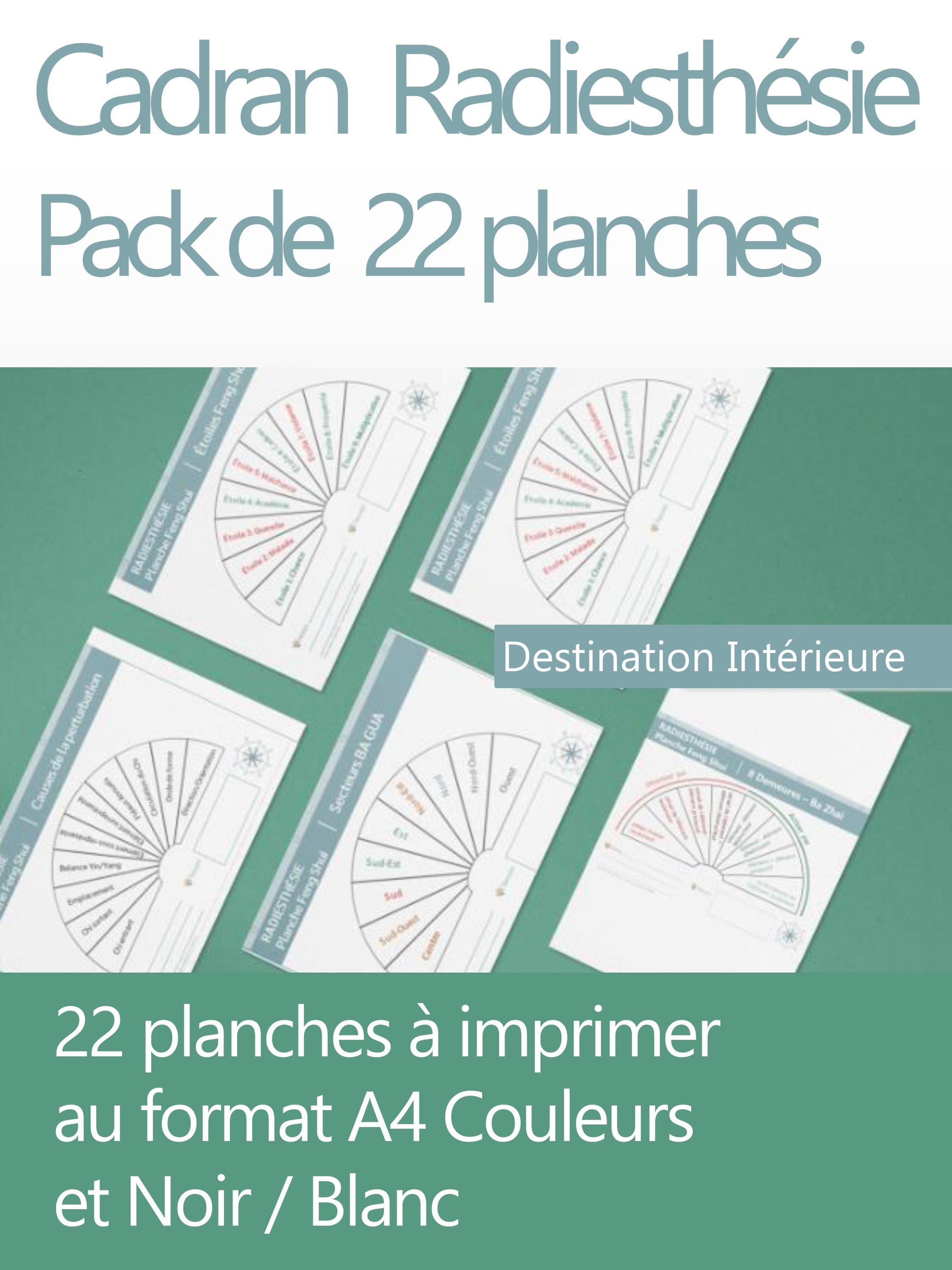PACK DE 22 CADRANS RADIESTHESIE FENG SHUI
