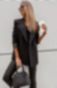 Oversized Faux Leather Blazer