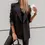Thumbnail: Oversized Faux Leather Blazer