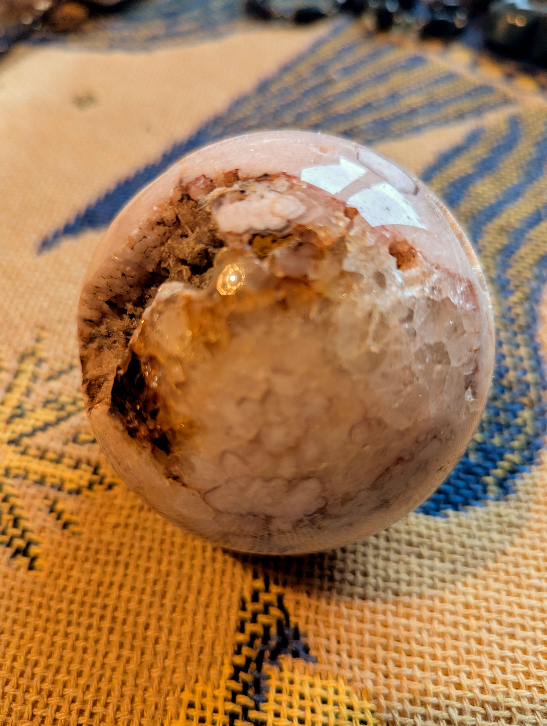 Pink Amethyst Large Druzy Crystal Sphere