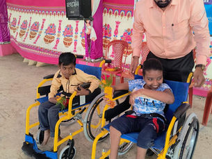 Wheelchair Distribution Drive in Beed, Maharashtra.