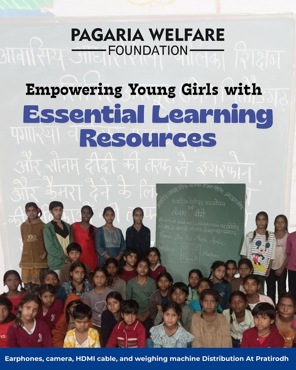 Digital Support Distribution at Aadharshila Balika Shikshan Shivir, Chittorgarh, Rajasthan.