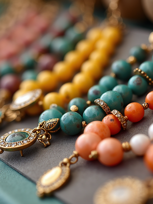 Imitation jewellery over gold