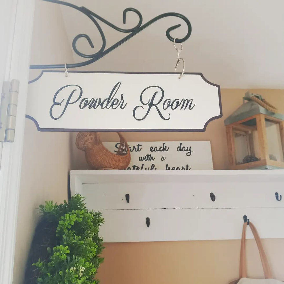 Thumbnail: Powder Room Sign Personalized Street Signs Vintage Farmhouse Decor Victorian