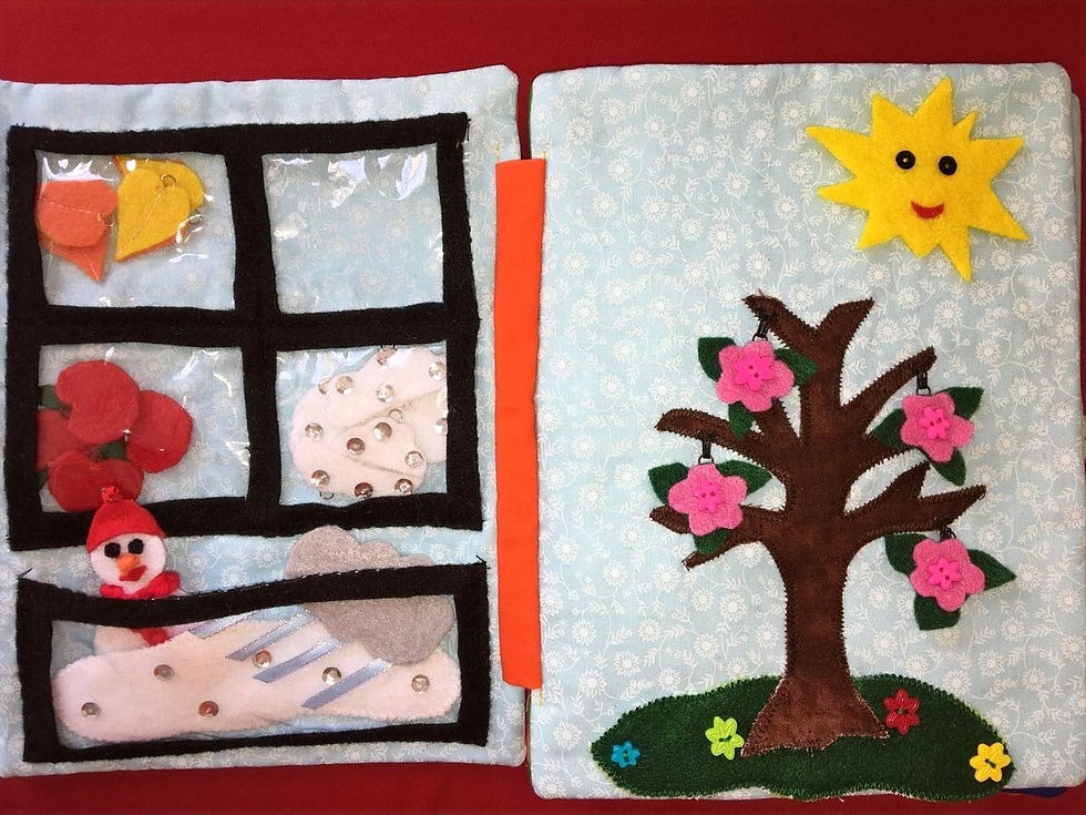 Thumbnail: Handmade Quiet book (1), Educational Fabric Book,seasons ,animals, sea creatures