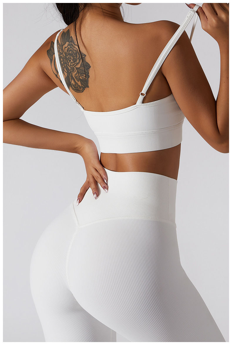Thumbnail: WAREBALL Seamless Yoga Set Female Women's Crop Top Bra Leggings 2PCS Women Outfi
