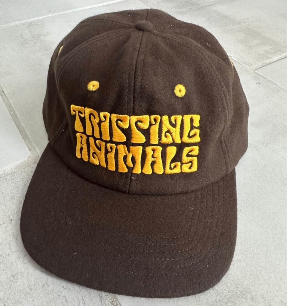 Tripping Animals Brewing Hat Brown Adjustable Sizing Unisex
