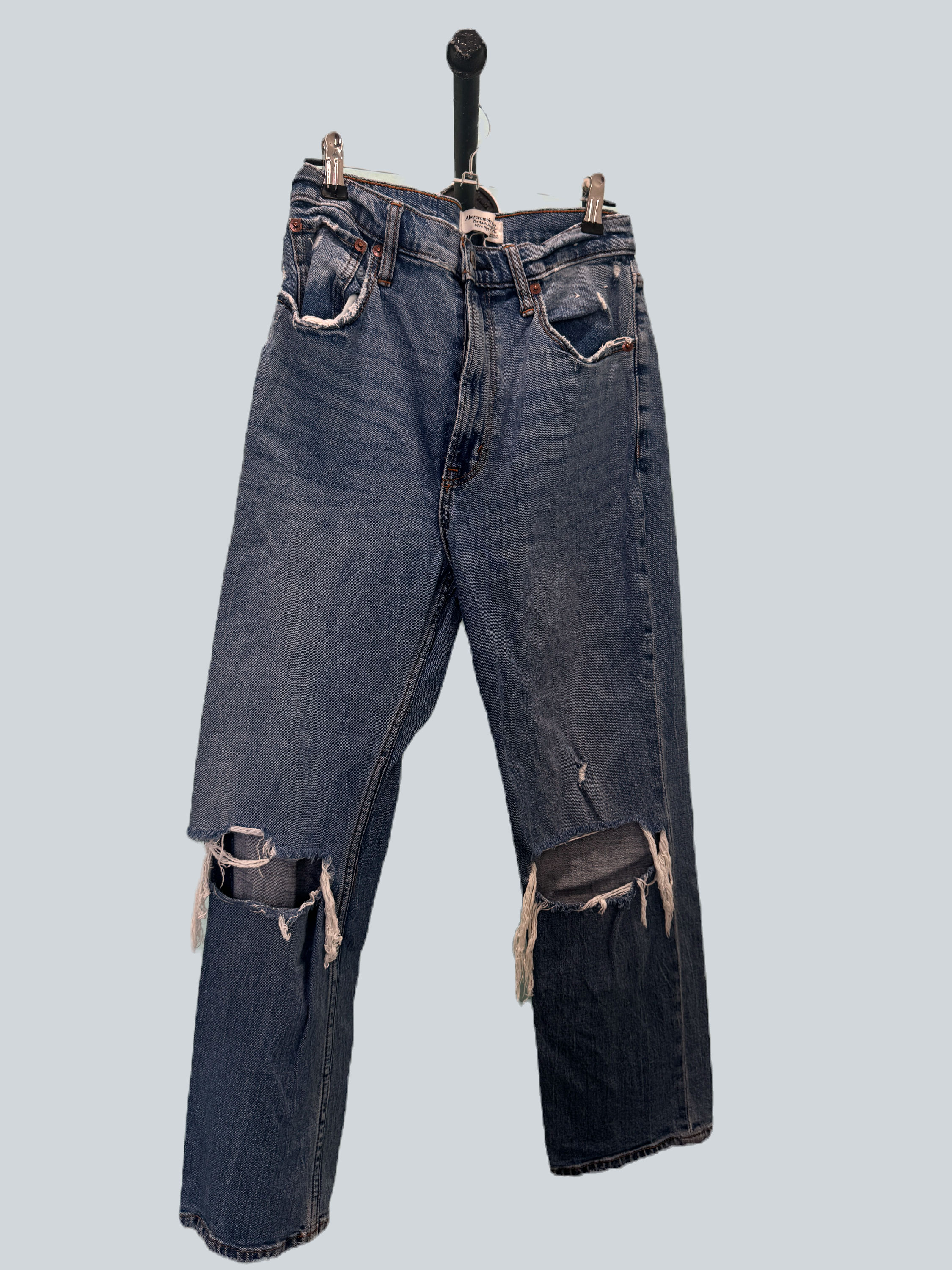 Abercrombie and Fitch Ankle Straight Ultra High Rip Jeans Women's 27/4s