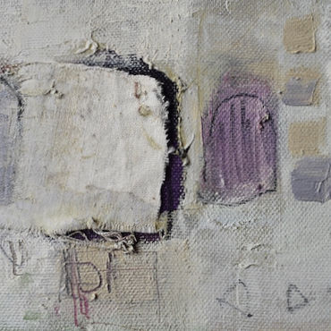 Oil, charcoal, linen on canvas on board, 10x15cm. 2022.