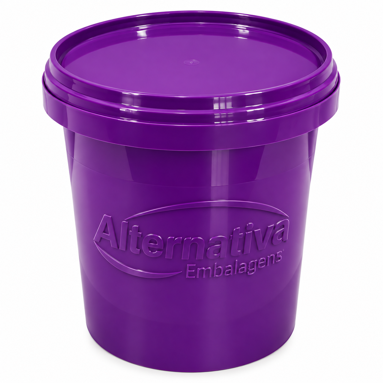 Pote plástico 1 litro roxo para açaí - 324 unidades
