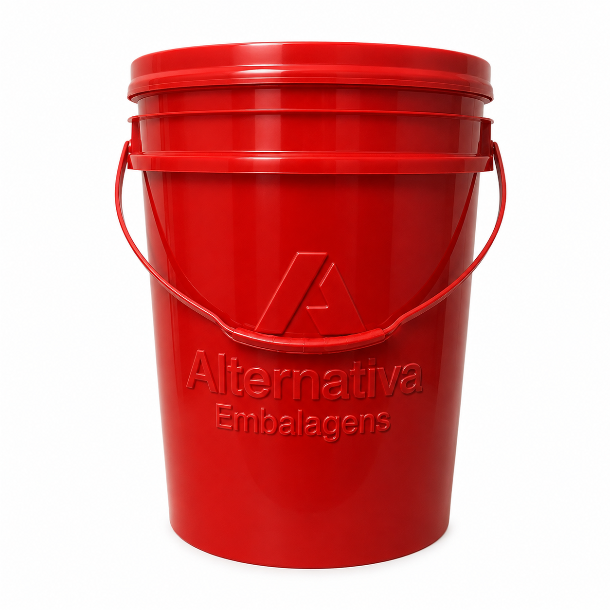 Balde plástico 20 litros vermelho - 20 unidades