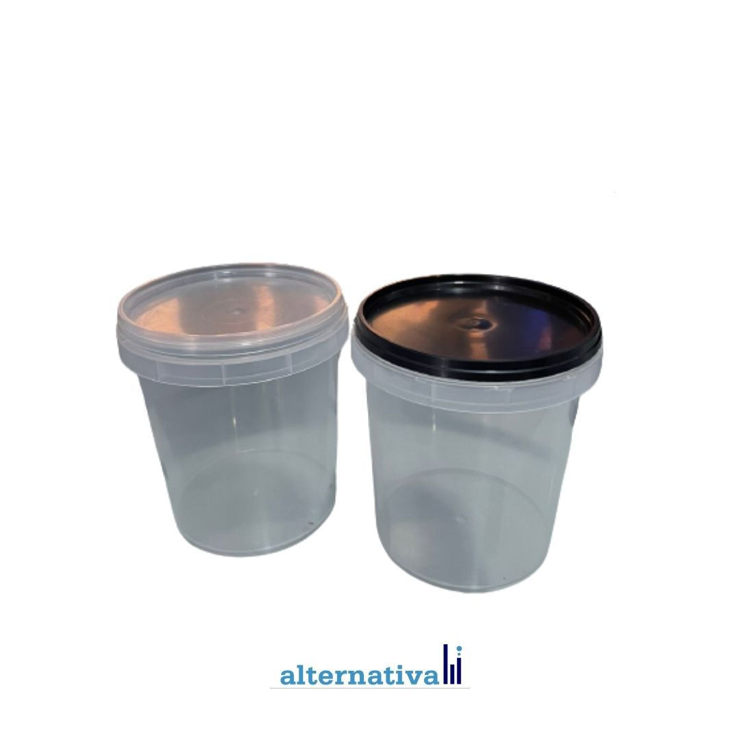 Pote plástico 500ml transparente  - 100 unidades