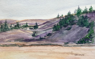 Along the Highway, watercolor, 9x6, $55
SOLD