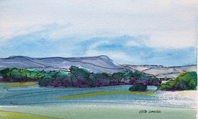 Valley Views, watercolor and ink, 9x6, $75
SOLD