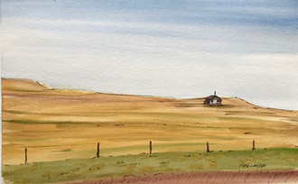 Little Schoolhouse on the Prairie, watercolor and ink, 9x6, $50
SOLD
