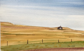 Little Schoolhouse on the Prairie, watercolor and ink, 9x6, $50
SOLD