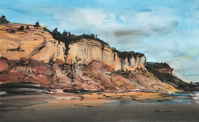 Cloudy Day, watercolor and ink, 9x6, $75
SOLD