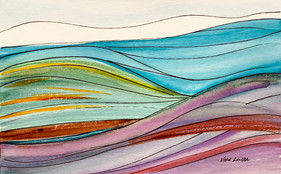 Simple Landscape, watercolor and ink, 9x6, $50
SOLD