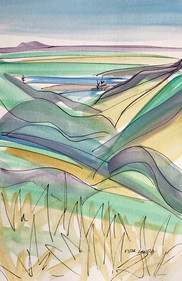 Views of the Yellowstone #2, watercolor and ink, 6x9, $75
SOLD