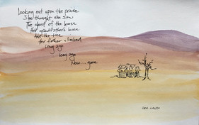 Glimpse of the Past, watercolor and ink, 8.5x5.5, $40
SOLD