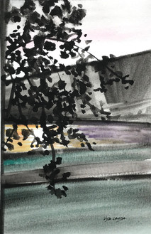 River Sunset, watercolor, 6x9, $50
SOLD