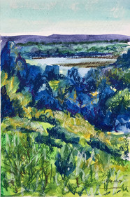 River View #1, pastel and watercolor, 6x9, $75
SOLD