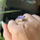Thumbnail: Aurora Opal Evil Eye Ring - Size 9.5