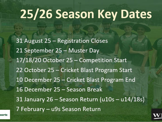 25/26 Season Key Dates