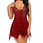 Thumbnail: Front Split Babydoll w/ Lace Top & Bow Accent