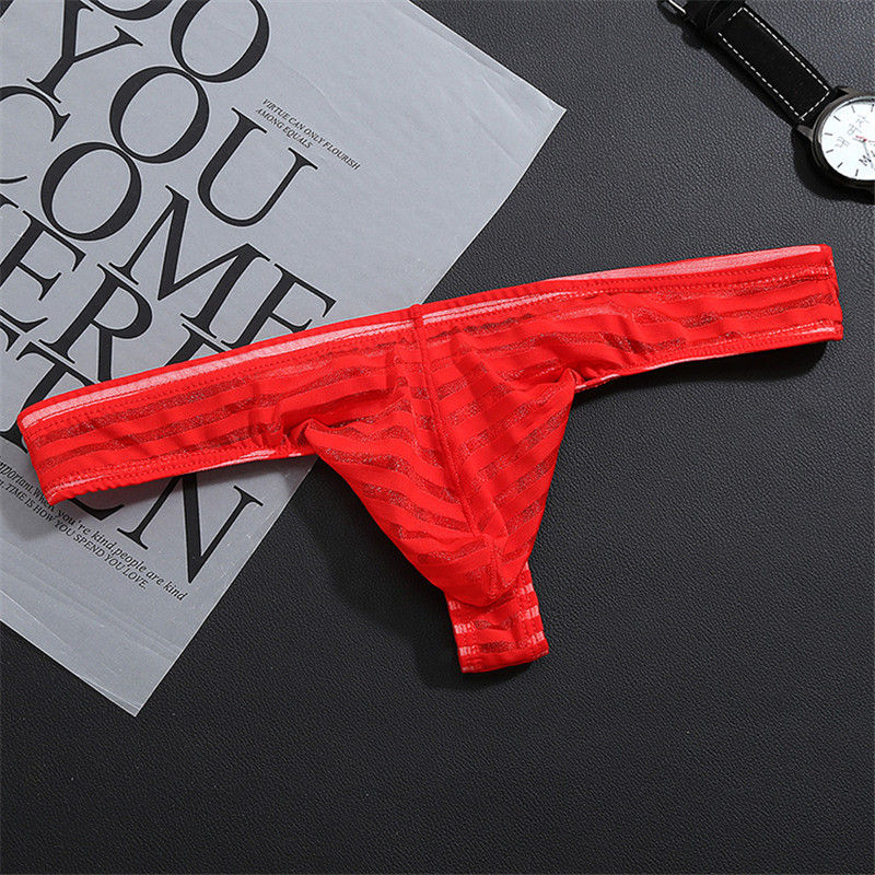 Thumbnail: Men's Sheer, Striped, Low Rise G-String