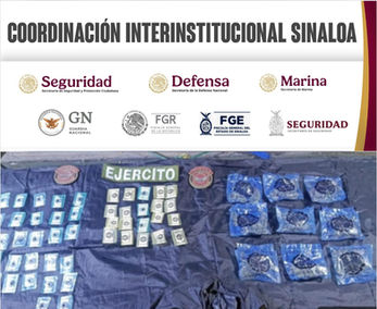 El Grupo Interinstitucional asegura dosis de presunta droga en Culiacán