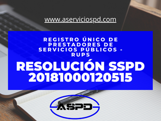 RUPS - Resolución SSPD 20181000120515