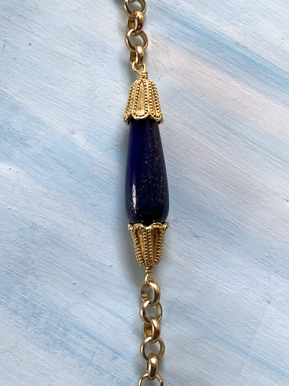Thumbnail: Lapis with Gold Plated Chain