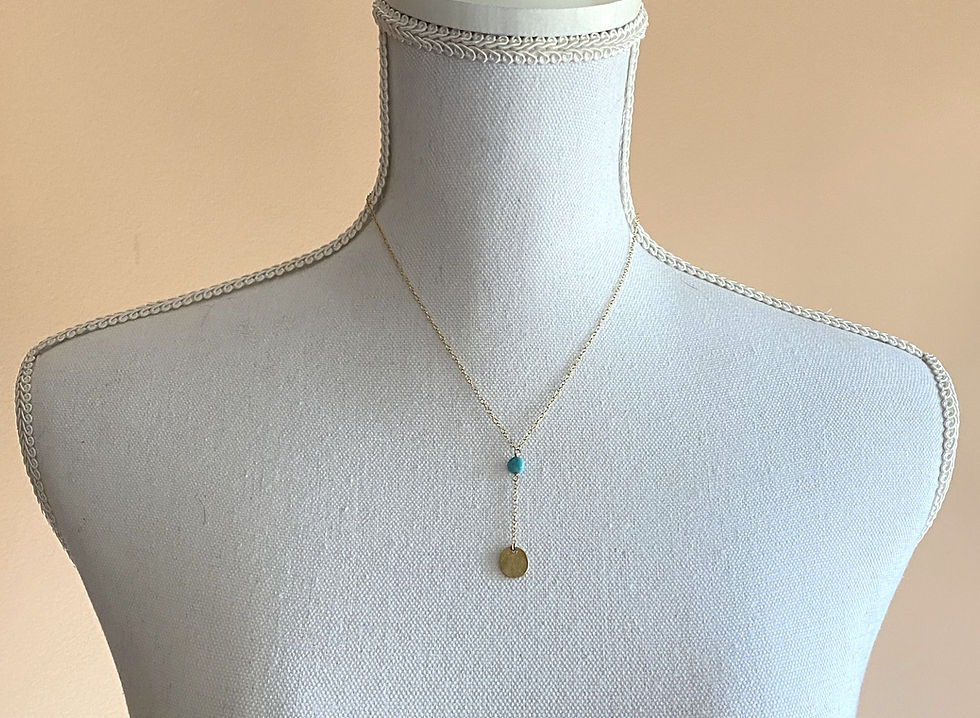 Thumbnail: Gold Filled Chain with Turquoise