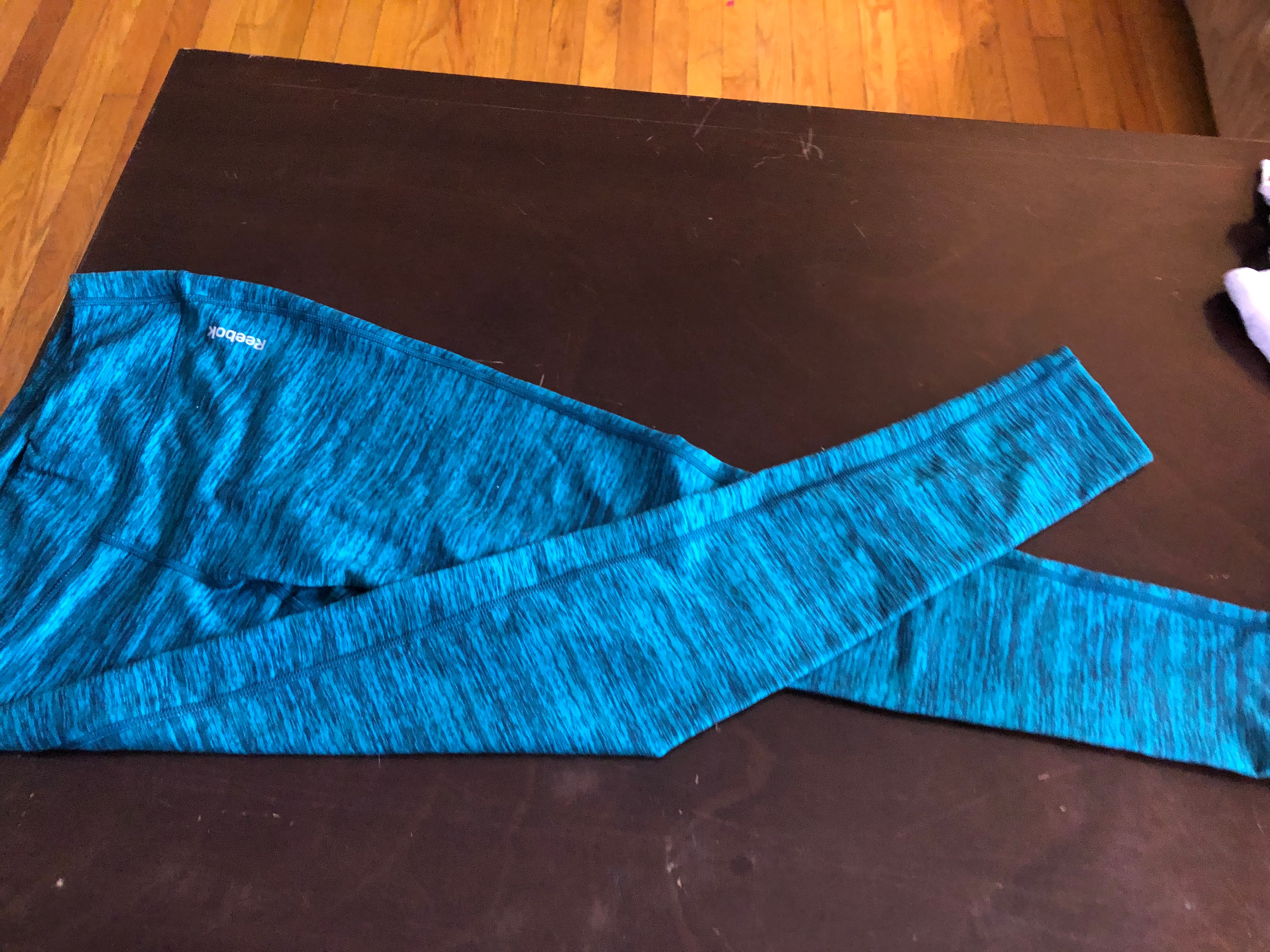 teal reebok leggings