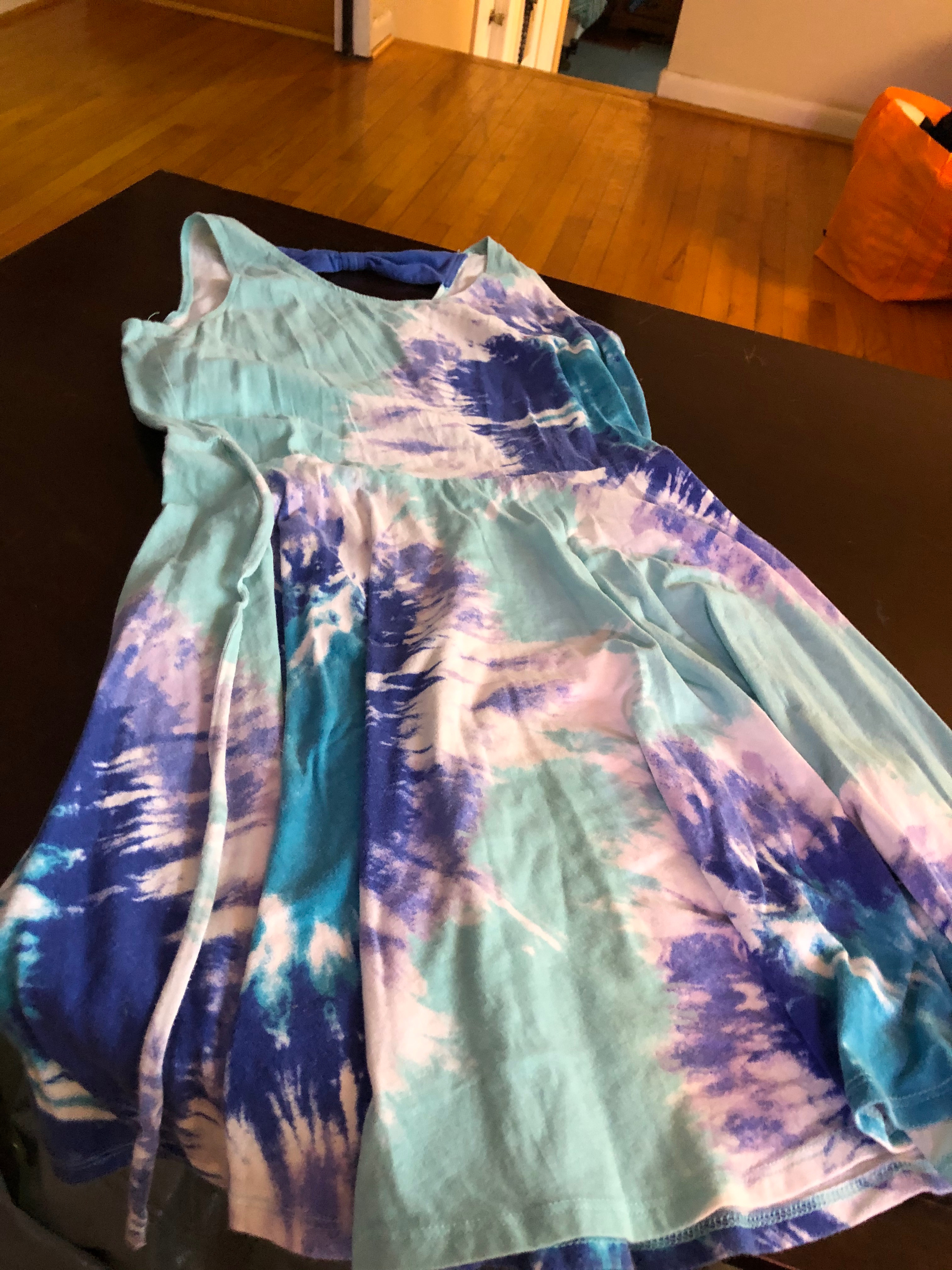 blur tie-die dress