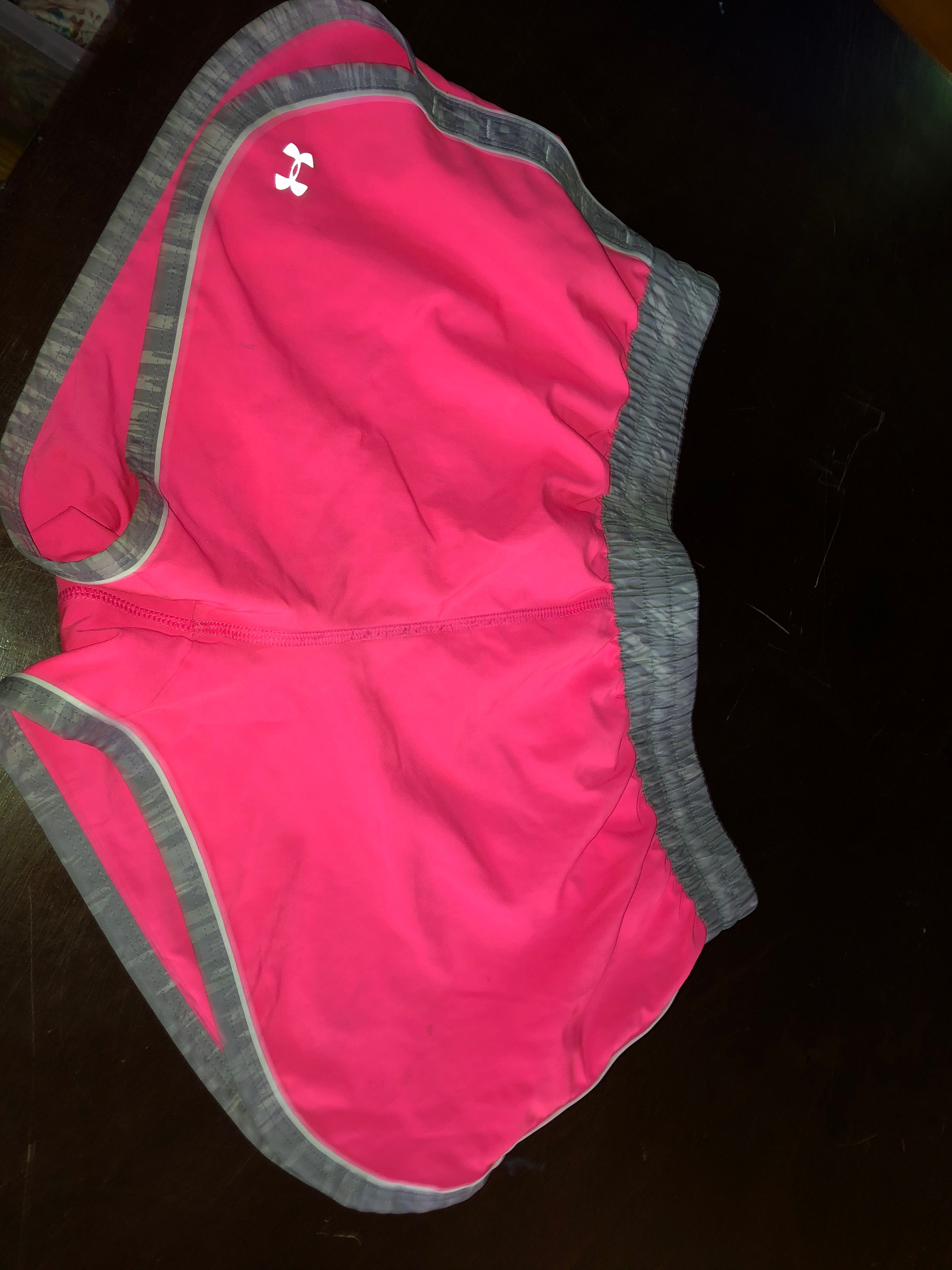 hot pink under armor athletic shorts