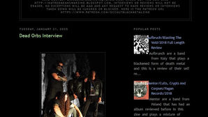 DEAD ORBS: Entrevista exclusiva ao portal norte-americano BlackenedDeathMetalZine