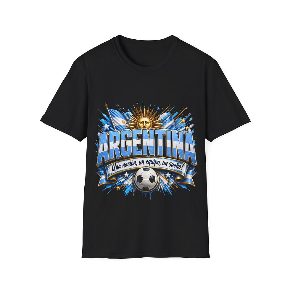 Thumbnail: Argentina Soccer T-Shirt — "Argentina: Una Nación, un equipo, un sueño"