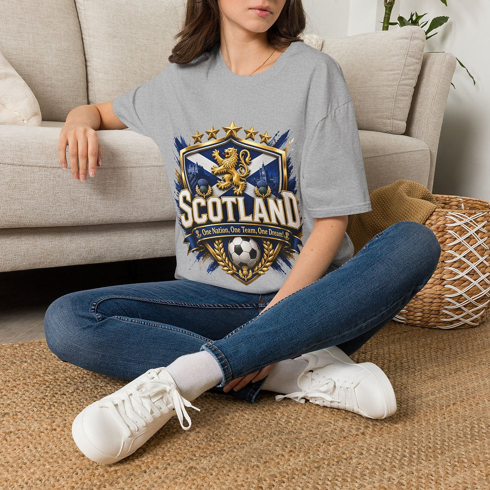 Thumbnail: Scotland Football Crest T-Shirt — Lion Shield Soccer Tee