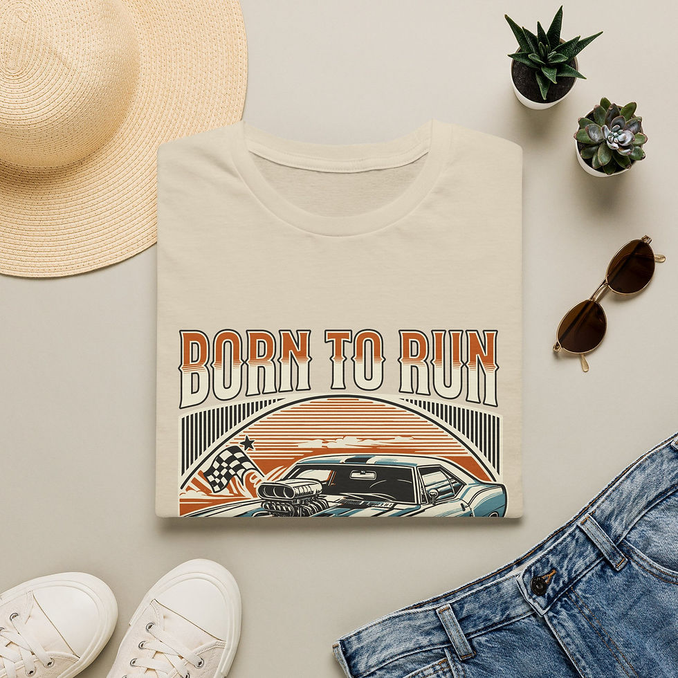 Thumbnail: Born to Run Muscle Car T-Shirt — Vintage V8 Retro Auto Tee
