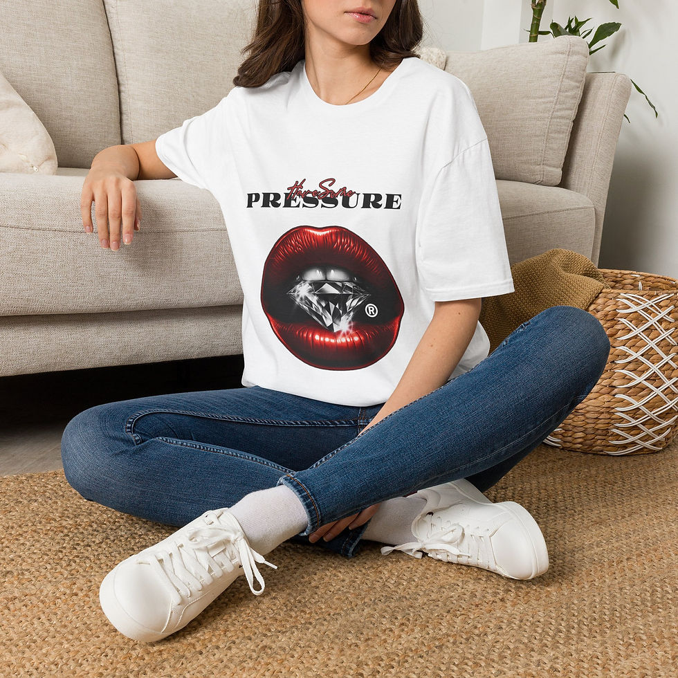 Thumbnail: Pressure Graphic Tee — Red Lips Diamond Design
