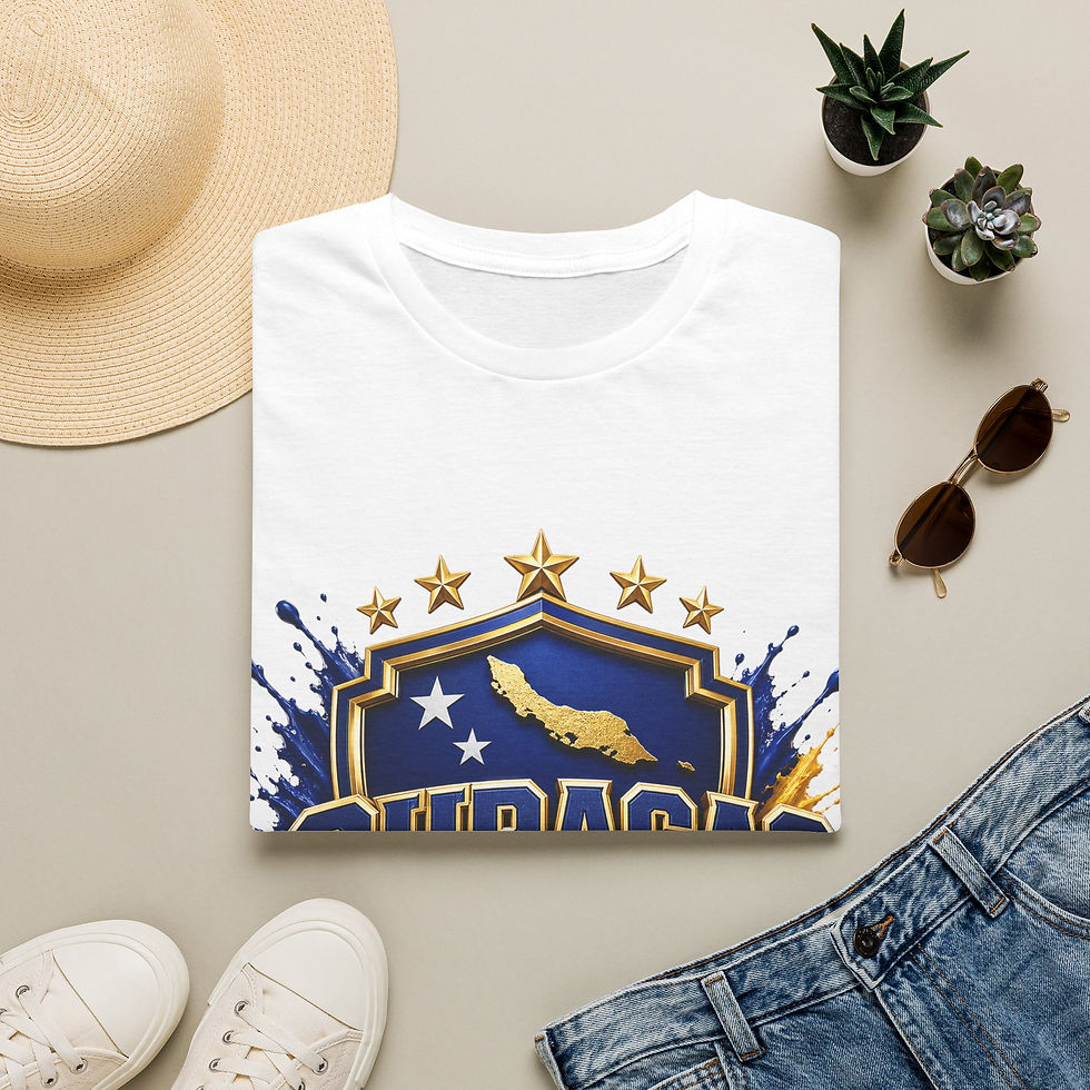 Thumbnail: Curaçao Soccer Crest T-Shirt — Island Pride Football Tee