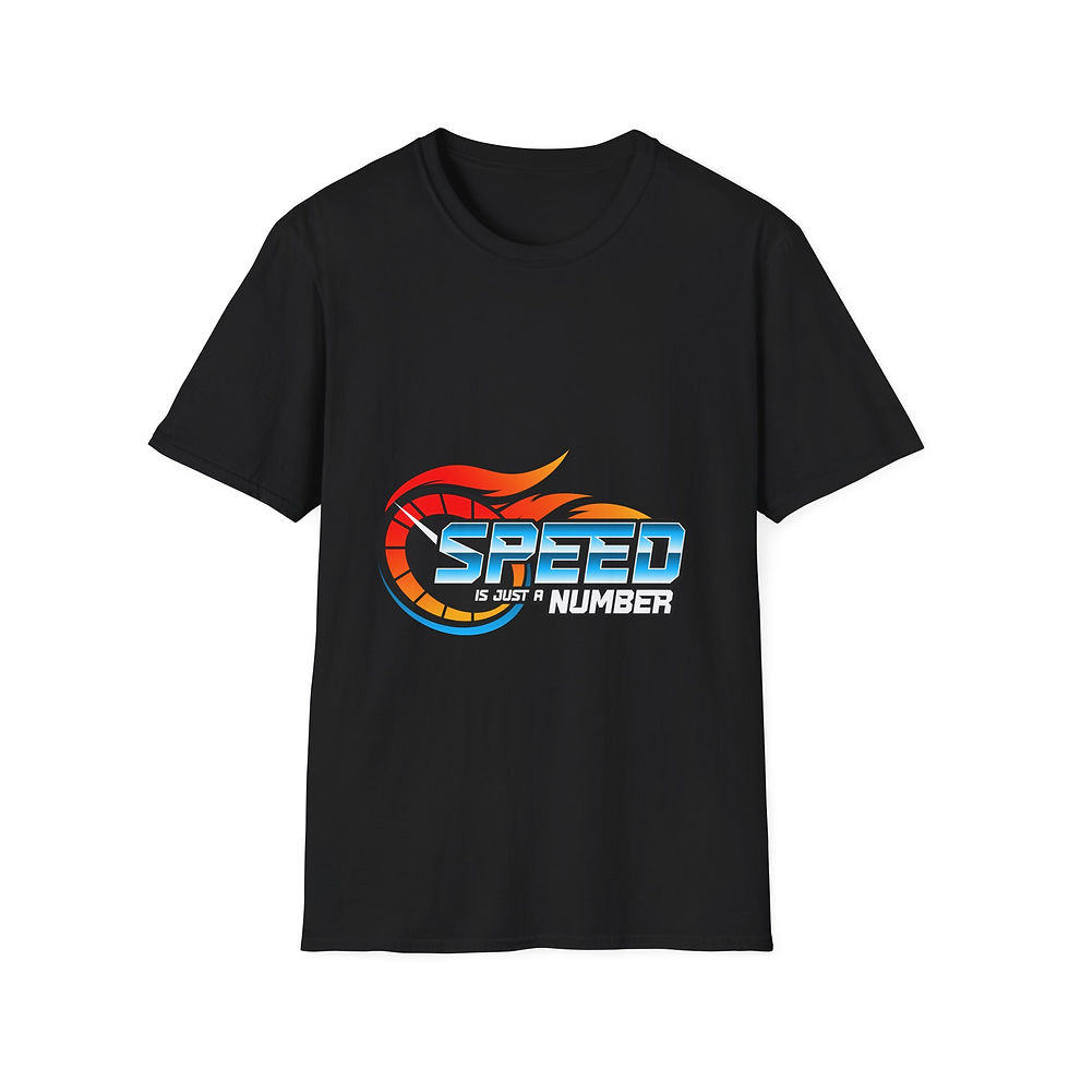 Thumbnail: Speed Is Just a Number T-Shirt — Racing Flame Graphic Tee