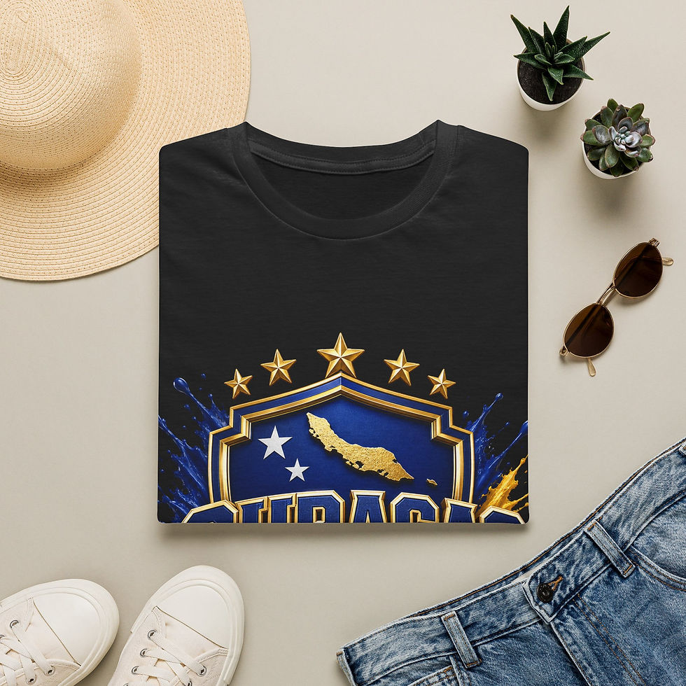 Thumbnail: Curaçao Soccer Crest T-Shirt — Island Pride Football Tee