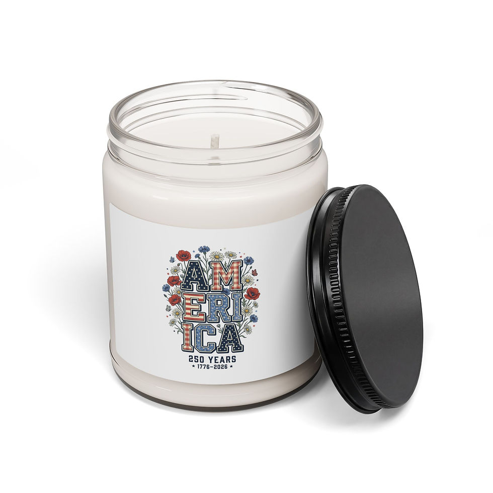 Thumbnail: America Floral Stars Candle | 9oz Soy, Vintage Americana 4th of July